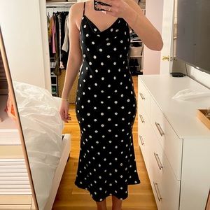 Shona Joy Polka dot silk dress